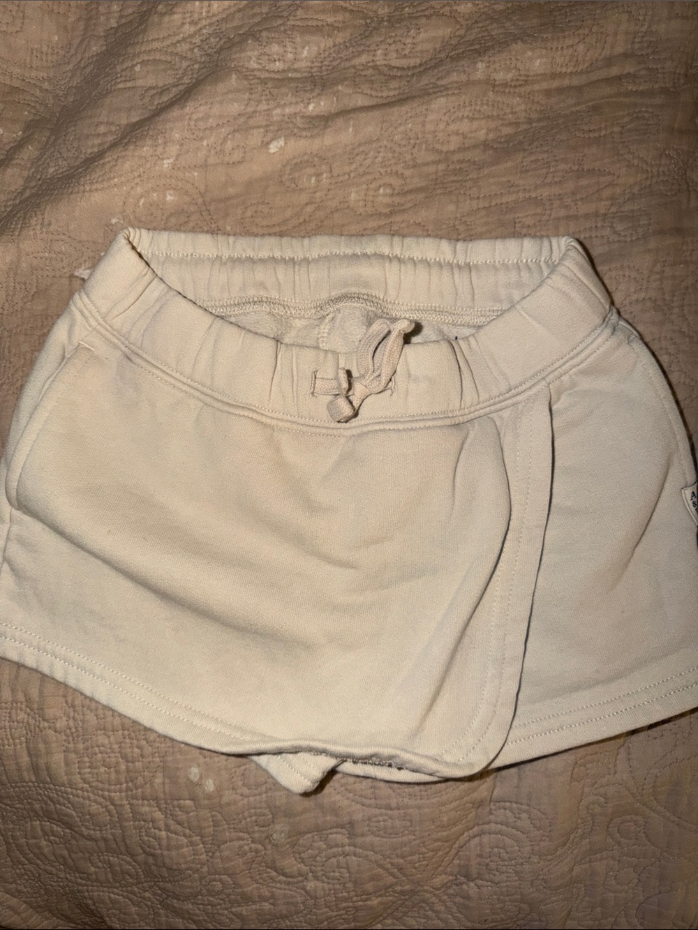 abercrombie kids Cream Drawstring Skort